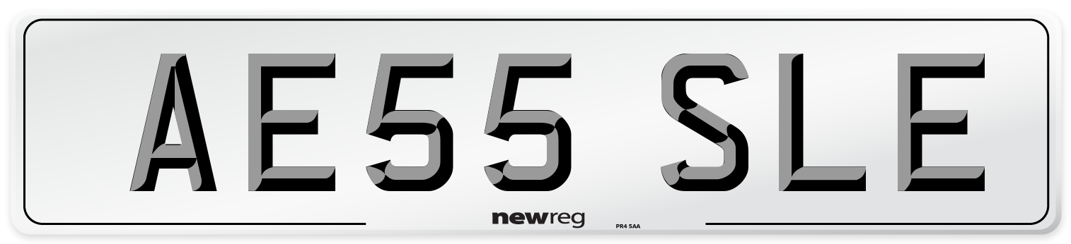 AE55 SLE Number Plate from New Reg